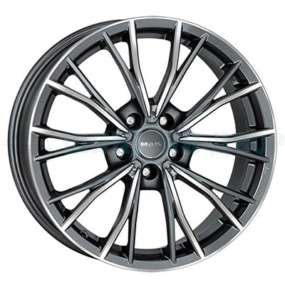 5*120 18" Et45 7.5J MAK Mark 72.6 Gunmetal Mirror Face